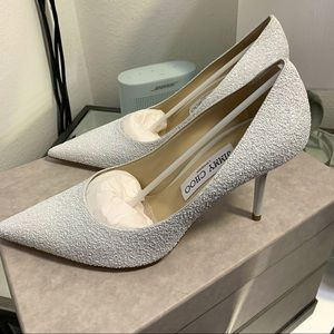 ❌SOLD❌ Jimmy Choo White Glitter Pumps